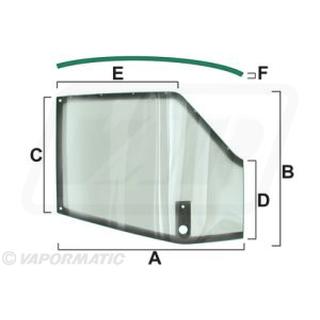 LH UPPER DOOR GLASS CASE 248724A1