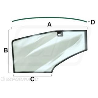 DOOR GLASS LH FORD NEW HOLLAND 82000396 ΜΕ ΚΑΣΩΜΑ