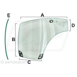 DOOR RH GLASS FORD NEW HOLLAND 82027356