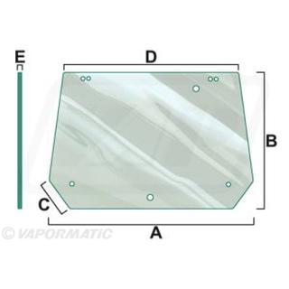  REAR GLASS FORD NEW HOLLAND 82852200 