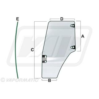 NC5071 - ΤΖΑΜΙ ΠΟΡΤΑΣ ΔΕΞΙ CASE 87302768 (JXU,JX)