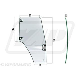 NC4372 - ΤΖΑΜΙ ΠΟΡΤΑΣ (ΑΡΙΣΤΕΡΟ) CASE 87302769 (JX,JXU)