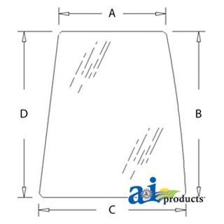 GLASS SIDE LH DAVID BROWN K303704