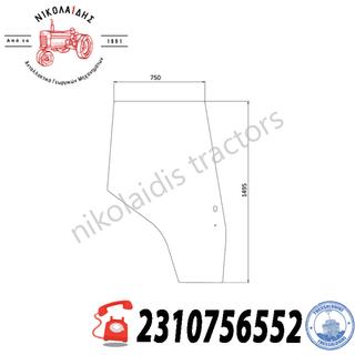 NC8826 - ΤΖΑΜΙ ΠΟΡΤΑΣ ΔΕΞΙ MASSEY FERGUSON 3805642M1N 